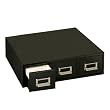 Buddy Products 3 Drawer Card File, Steel, 3 x 5 Inches, Black (1935-4)