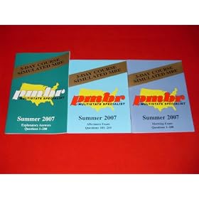 KAPLAN PMBR MULTISTATE BAR REVIEW 3-DAY FINAL REVIEW SIMULATED EXAMS 200 Q&A 2007 AM-PM PLUS EXPLANATORY ANSWERS. MBE 2007/2008