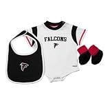 Atlanta Falcons 2010 Infant Creeper, Bib, and Bootie Set (3-6 Months)