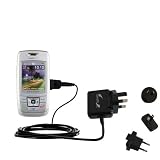 International Wall / AC Charger for the Samsung SCH-R400 - Gomadic Brand w/ TipExchange Technology
