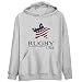 Rugby Usa Star Color - America Sports Mens Hoodie (Heather Gray, Sizes X-Small - XXX-Large)
