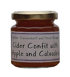 Apple Cider and Calvados French Imported confit for cheeses 4.4 oz jar by l'Epicurien France, One