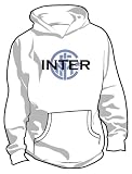 F.C. Internazionale Milano Basic Logo Hoodie, Adult Large - White