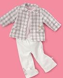 Pooh Baby Girl 3 Piece Plaid Jacket Set