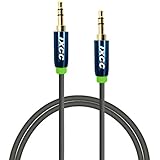 iXCC 3-Ft Tangle-Free Male to Male 3.5mm Auxiliary Cable with Gold Plated Connectors for Apple, Android Smartphones, Tablet and MP3 Players - Standard Packaging