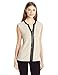 Calvin Klein Women's V-Neck Tank with Faux-Leather and Chain