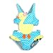 Baby Buns - Infant Girls One Piece Polka Dot Swimsuit, Turquoise, White (Size 24Months)