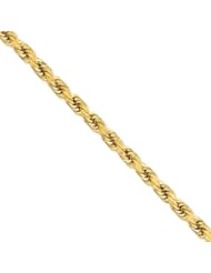 8mm, 14 Karat Gold, Diamond-Cut Rope Chain - 22 inch