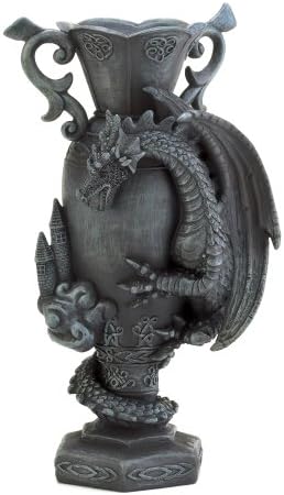 Koehlerhomedecor Indoor Tableware Decoration Black Dragon Centerpiece Dramatic Vase
