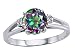 1.24 cts Genuine Mystic Rainbow Topaz and Diamond Ring - 14kt White or Yellow Gold