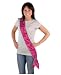 Bride To Be Satin Sash (cerise w/black lettering) Party Accessory  (1 count) (1/Pkg)