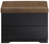 Soho Ethan Black Lift - top Storage Bench With 1 Drawer, 1-DRWR/BLACK, MOROCCAN BROWN
