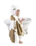 Cuddledry Cuddle Bug MOO (Cow) Toddler Towel in Brown / White
