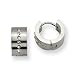 Stainless Steel CZ Hinged Hoop Earrings