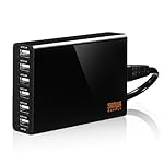 【Amazon.co.jp限定】 サンワダイレクト 50W 6ポート USB充電器 急速充電 高出力10A 出力自動判別 ブラック 700-AC011BKAZ 【20ヶ月保証】
