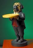Dog Butler Statue End Table