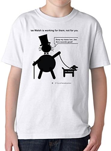 Candow Youth Group T Shirt Joe Walsh Teabaggers Congressman Walsh Youth Rock T Shirts White Small