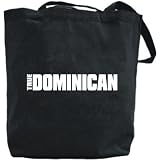 Canvas Tote Bag Black  True Dominican  Dominica Country