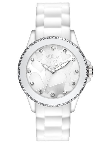 s.Oliver Unisex-Armbanduhr Medium Size Analog Silikon SO-2419-PQ