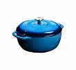 Lodge Color EC6D33 Enameled Cast Iron Dutch Oven, Blue, 6-Quart