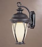 Garden Water Features & Outdoor Fountains item: Westchester Wall Lantern with Amber Glass in Bronze