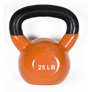 J Fit 25-Pound Premium Vinyl Kettlebell