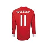Umbro WELBECK #11 England Away Jersey Long Sleeve/サッカーユニフォーム イギリス アウェイ用 長袖 背番号11 ウェルベック (38-40-M)