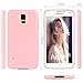 Galaxy S5 Case,[2PCS HD Screen Protectors]by Ailun,Galaxy i9600,Shock-Absorption Bumper,Anti-Scratch,Fingerprint&Oil Stain,Slim&Light,Shell Soft Dual Color TPU Back Cover,Siania Retail Package[Pink]