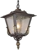 Ronan Hanging Outdoor Lantern, 2 LIGHT, BLACK / GOLD - B001LP5TA...
