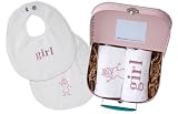 Girl Bib Set in Mini-Suitcase