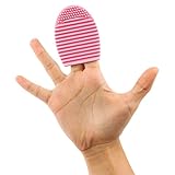 Makeup Brush Cleaning Mat, Esarora Makeup Brush Cleaner Set of 3 Mini Cosmetic Brush Cleaner Mat Portable Washing Tools (Pink)