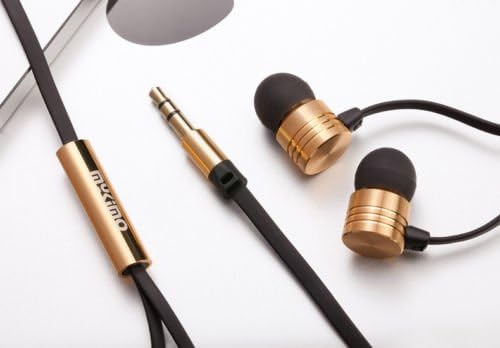 Golden Headset Headphones Earphones Volume Remote+Mic For iPhone4 5 iPad3 4 ipod (Golden)