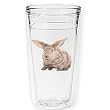 Rabbit (Tan) 12 oz Slimline Insulated Beverage Tumbler, Clear