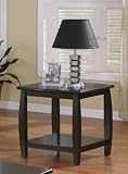 End Table with Open Cappuccino Finish