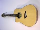 Kona Left Handed Cutaway Acoustic/Electric Guitar - Natural Gloss