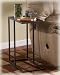 Chairside End Table In Dark Brown Finish by Ashley Furniture