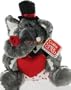 12.5" Plush Casanova Stuffed Elephant w/ Heart by Gund