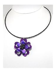 Flower Dyed Mother of Pearls Necklace In White Base