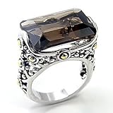 Quartz Rings - Gorgeous Designer Genuine Precious Smoky Quartz Ring