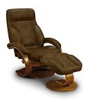 Mac Motion Microfiber Recliner and Ottoman, Maverick Espresso