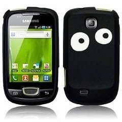SAMSUNG GALAXY MINI S5570 schwarz/ wei� eyes Silikon H�lle Teil der ConsumerStore.de 2 Zubeh�r Kollektion