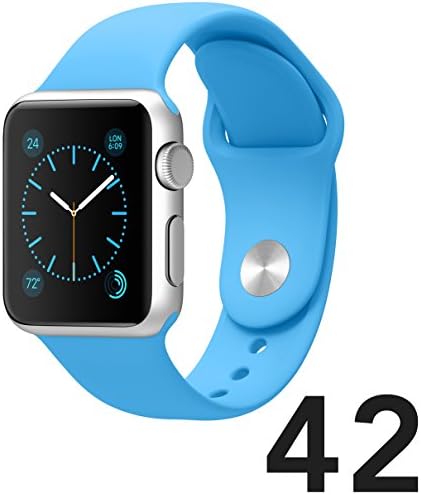 Apple Watch Band 42mm Sport Blue Replacement (Fluoroelastomer with Pin-and-Tuck Closure) - Madsen Outlet