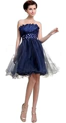 Beaded Ruched Chiffon Short Prom Dress 