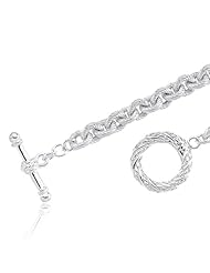 Brilliant Toggle Bracelet in Silver