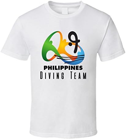 Philippines Diving Team Rio 2016 Olympic Event Logo T Shirt M White