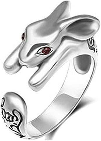 925 Sterling Silver Retro Rabbit Tail Ring (Adjustable)