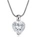 Glamour World Damen-Schlangenkette mit Herzanh�nger 925 Sterlingsilber 42 cm C8S951T-42-ZY04