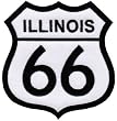 Route 66 Illinois Embroidered Patch Iron-On Highway Road Sign Biker Emblem