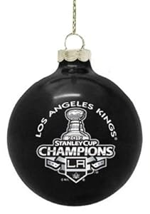 Los Angeles Kings NHL Hockey 2012 Stanley Cup Champions Black Ball Christmas Ornament