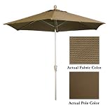 9' Push Button Tilt Patio Market Umbrella - Bronze: Toffee